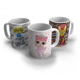 Caneca Personalizada Porcelana 9x20 4 Cores Sublimação  